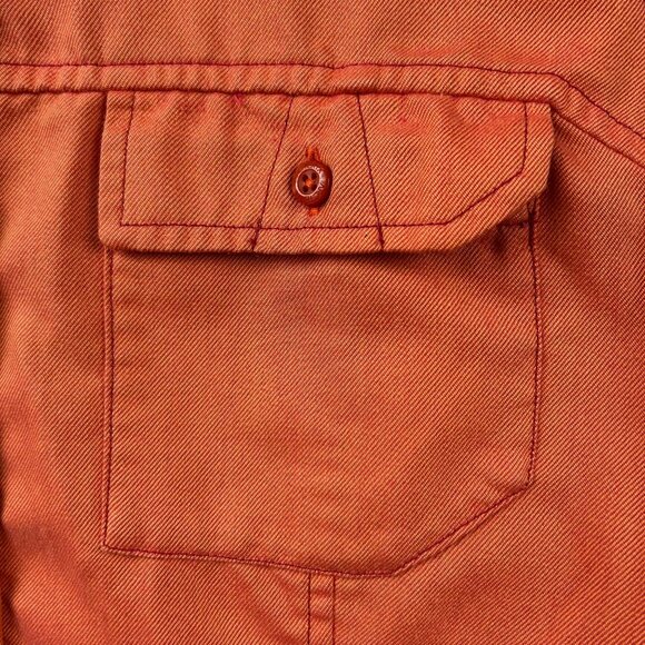 Arcteryx Orange Button Shirt Womens L Long Sleeve Relaxed Fit Outdoors Gorpcore - Picture 2 of 12